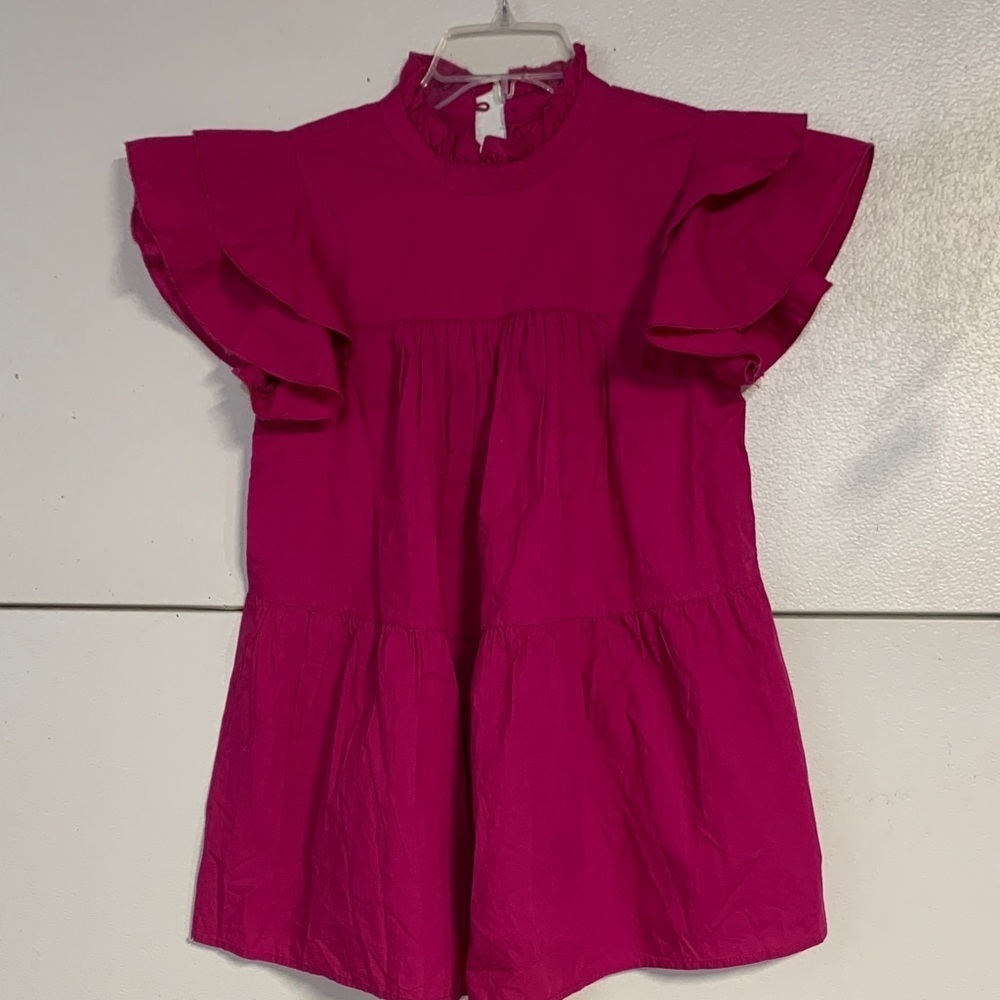 MAEVE ANTHROPOLOGIE OPHELIA BABYDOLL TUNIC BLOUSE PINK XS - Picture 2 of 6